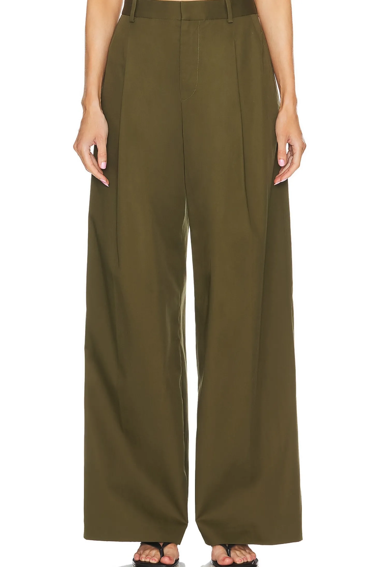 Pleated Wide Leg Pant