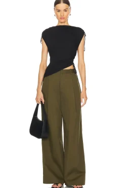 Pleated Wide Leg Pant