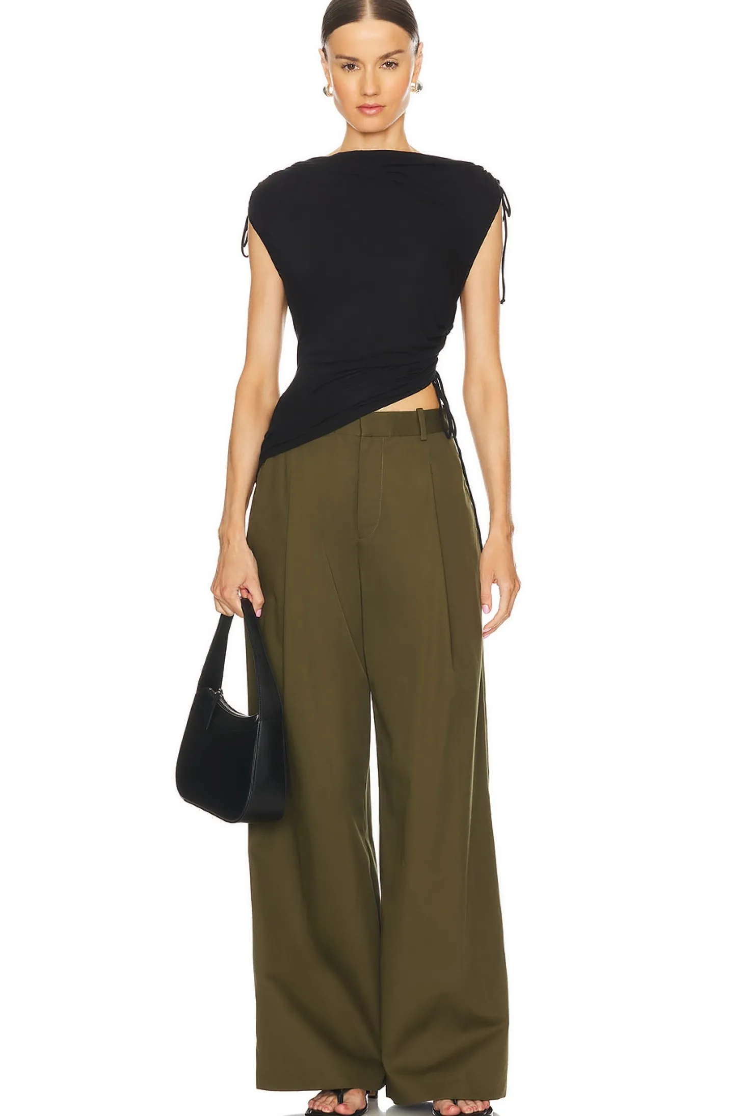 Pleated Wide Leg Pant