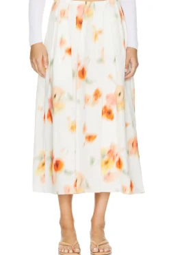 Poppy Blur Gathered Easy Skirt