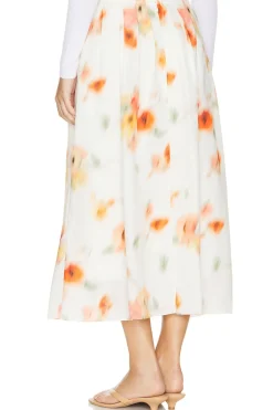 Poppy Blur Gathered Easy Skirt