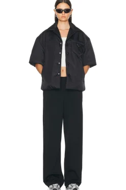 Prada Nylon Short Sleeve Padded Jacket