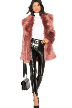 Premium Rose Faux Fur Jacket