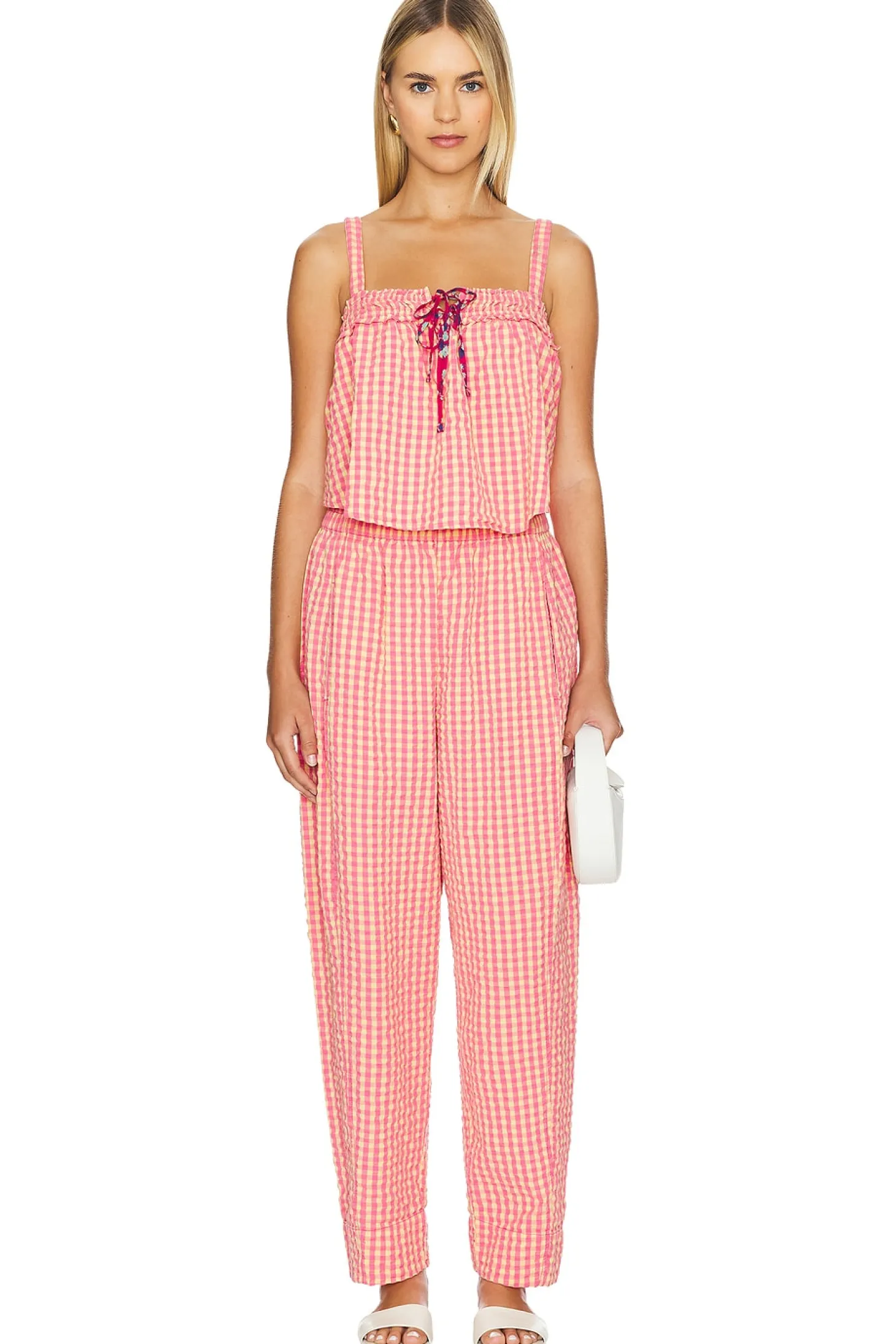 Preppy Poplin Gingham Pants