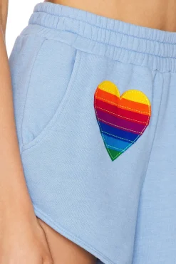 Rainbow Heart Stitch Lounger Short