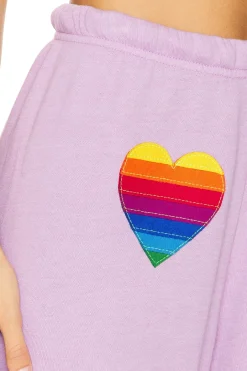 Rainbow Heart Stitch Sweatpant