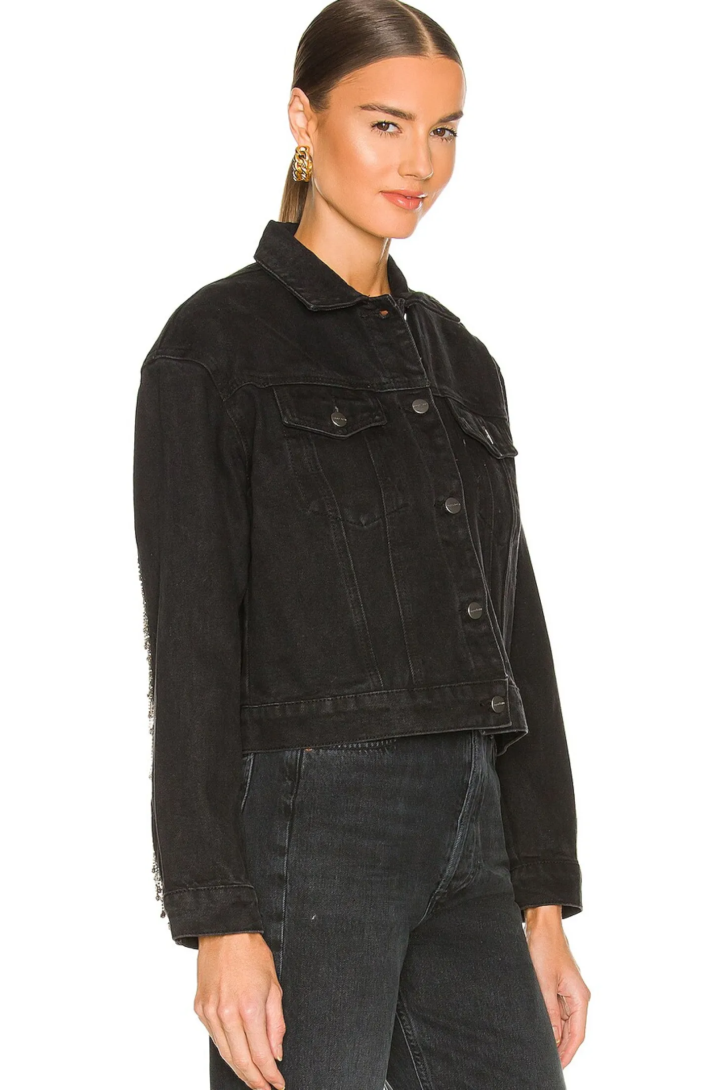 Raya Rhinestone Fringe Jacket