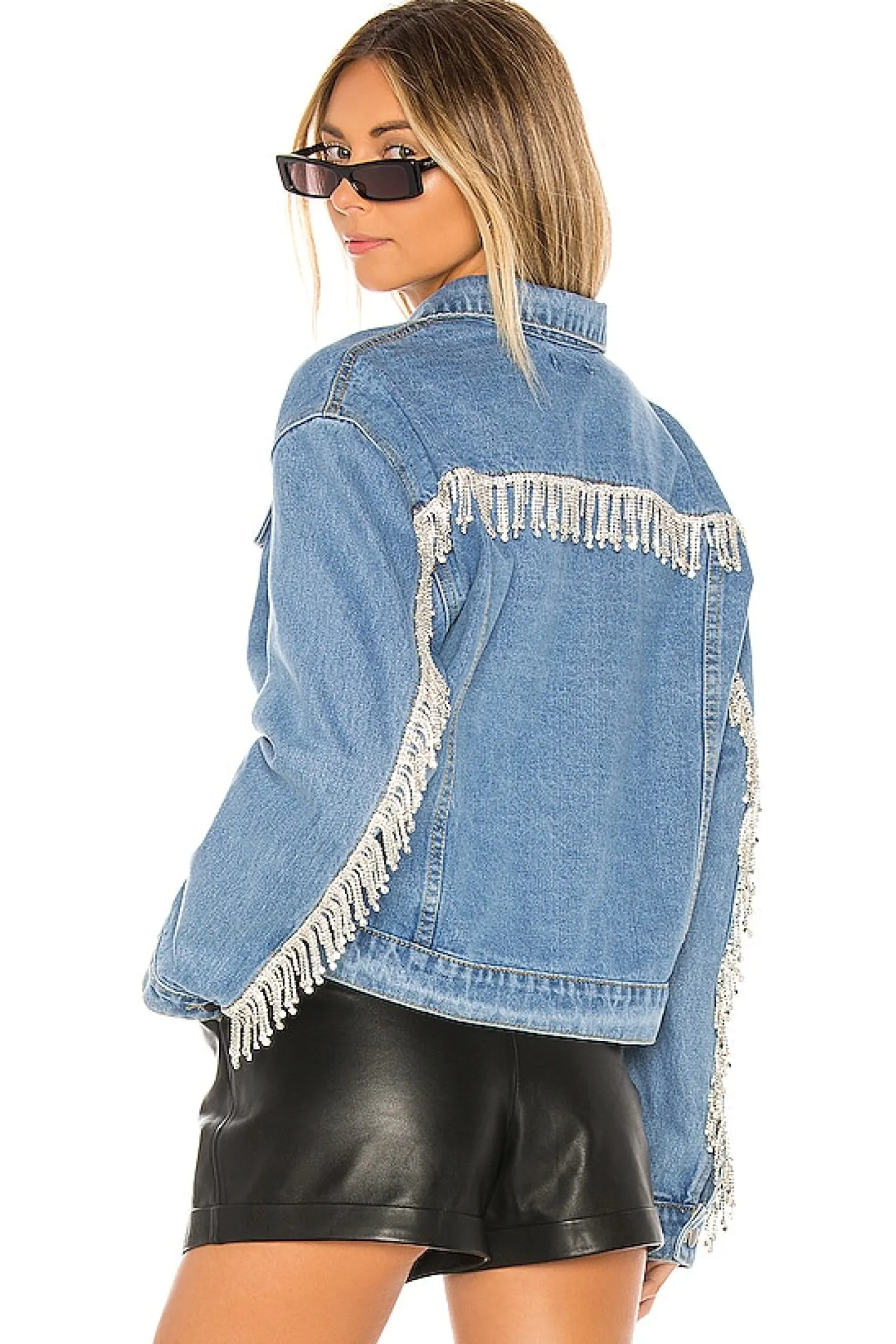 Raya Rhinestone Fringe Jacket