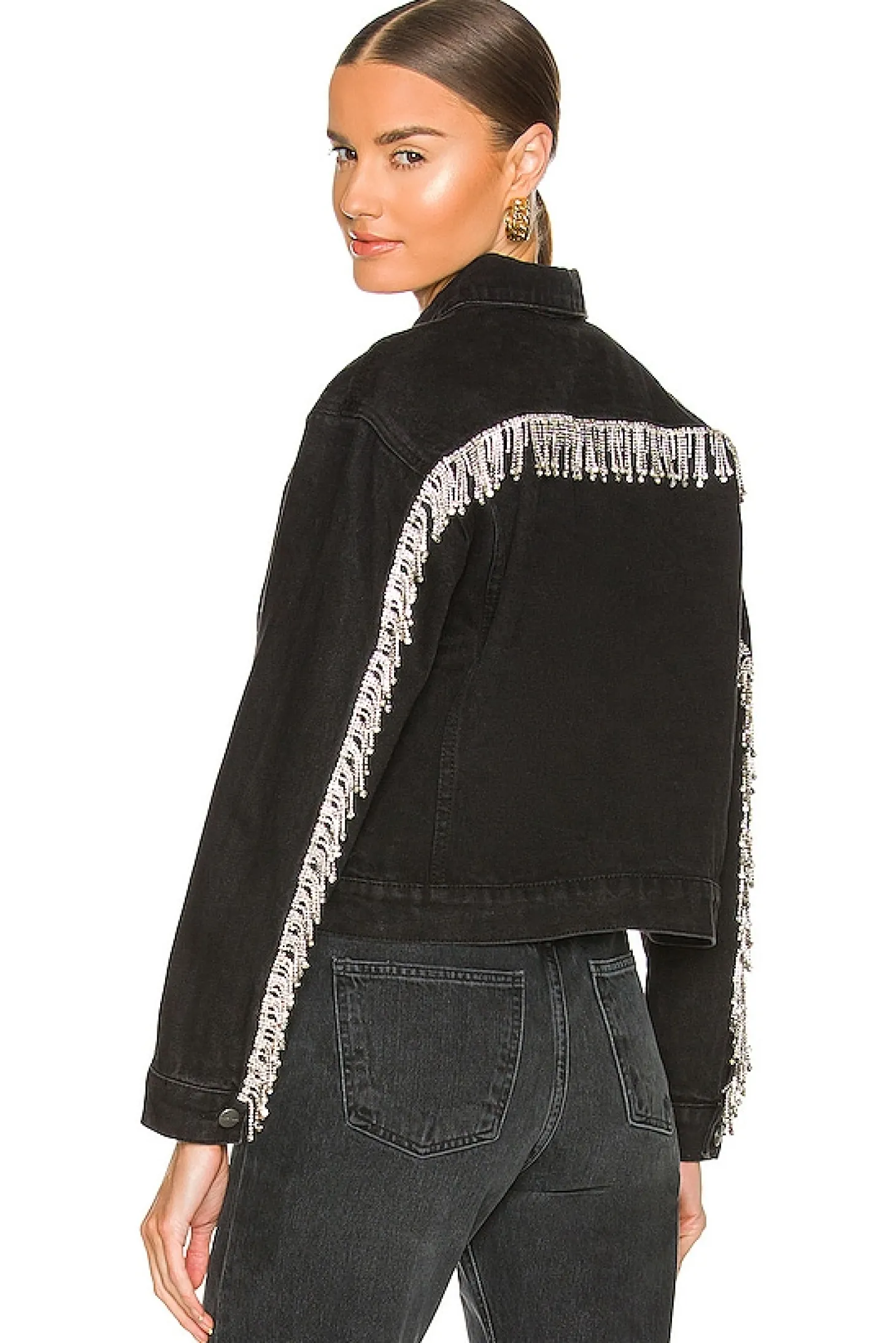 Raya Rhinestone Fringe Jacket