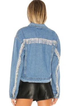 Raya Rhinestone Fringe Jacket