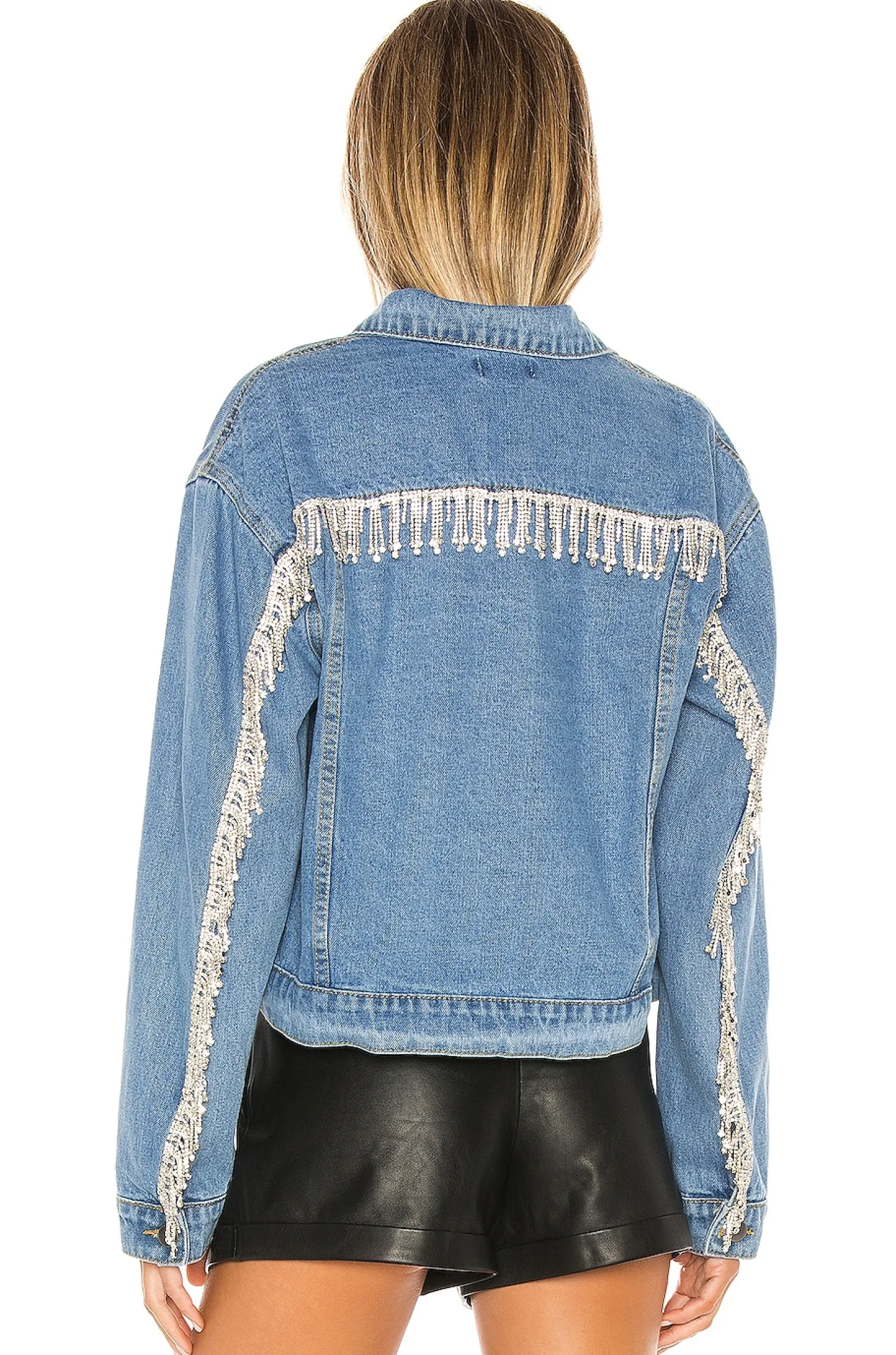 Raya Rhinestone Fringe Jacket