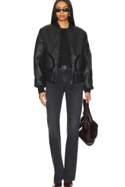 Reversible Faux Leather Ma-1