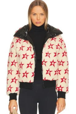 Reversible Metallic Faux Shearling Jacket