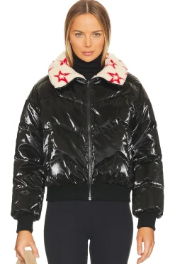 Reversible Metallic Faux Shearling Jacket