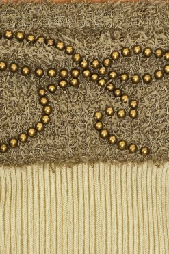 Ribbon Stud Fuzzy Tube Top