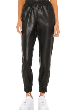 Rinah Faux Leather Jogger Pant