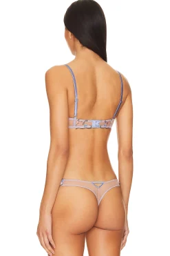 Rose And Vine Embroidery Balconette Bra