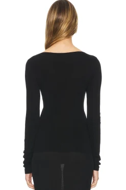 Rouleau Tie Reversible Knit Top