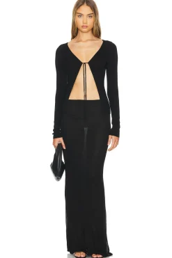 Rouleau Tie Reversible Knit Top