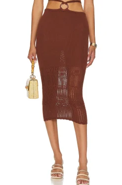 Sachi O Ring Midi Skirt