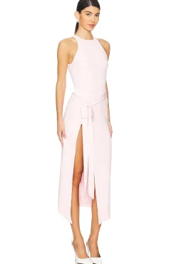 Satin Bow Detail Midi Dress