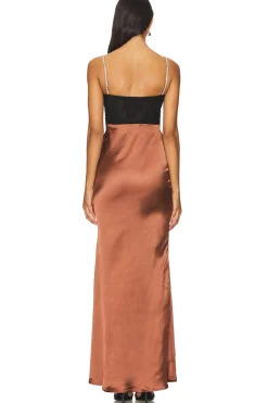 Satin Diamante Maxi Dress