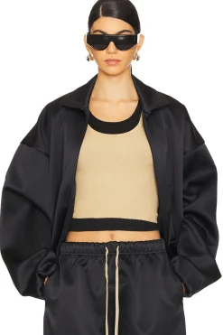 Satin Nylon Bomber Jacket