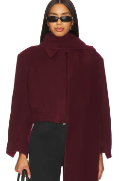 Scarf-detailed Cachet Bomber Jacket