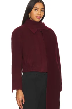 Scarf-detailed Cachet Bomber Jacket