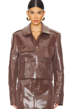 Sequin Cropped Suit Jacket