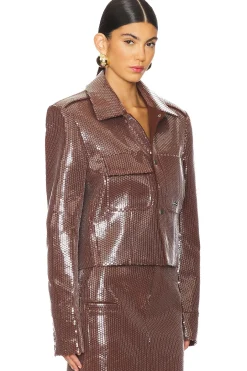 Sequin Cropped Suit Jacket