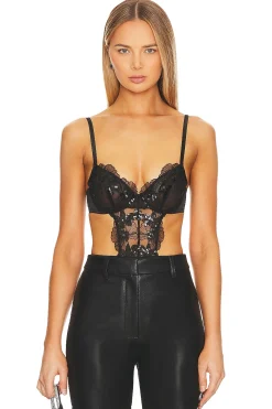 Sequin Violet Embroidery Bodysuit