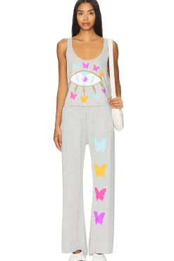 Shana Wide Leg Pant W/ Smocking Butterfly Eye