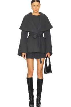 Shawl Collar Peplum Jacket