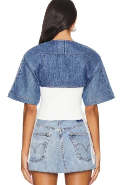 Short Sleeve Denim Bolero