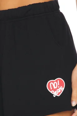 Short With Heart Print