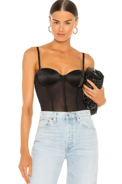 Silk and Mesh Bodysuit