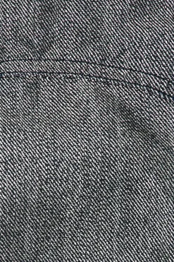 Silver Denim Cinched Jacket With Belt