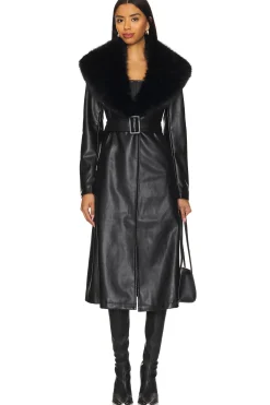 Simone Faux Leather Coat