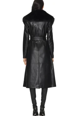 Simone Faux Leather Coat