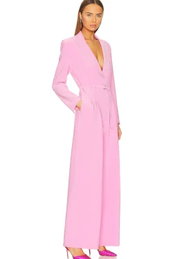 Single Breasted Straight Leg Jumpsuit