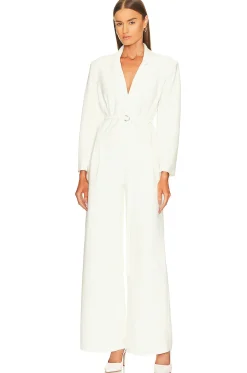 Single Breasted Straight Leg Jumpsuit