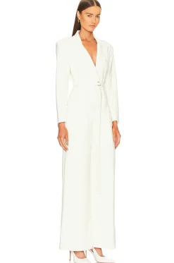 Single Breasted Straight Leg Jumpsuit