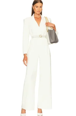 Single Breasted Straight Leg Jumpsuit