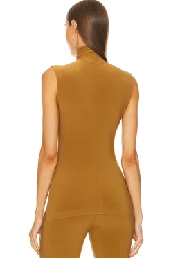 Slim Fit Sleeveless Turtle Top