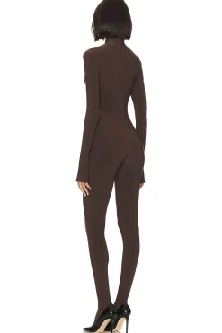 Slim Fit Turtle Catsuit With Footsie