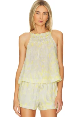 Smocked Neck Halter Top