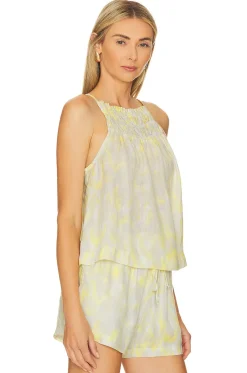 Smocked Neck Halter Top