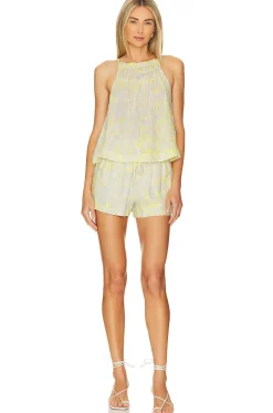 Smocked Neck Halter Top