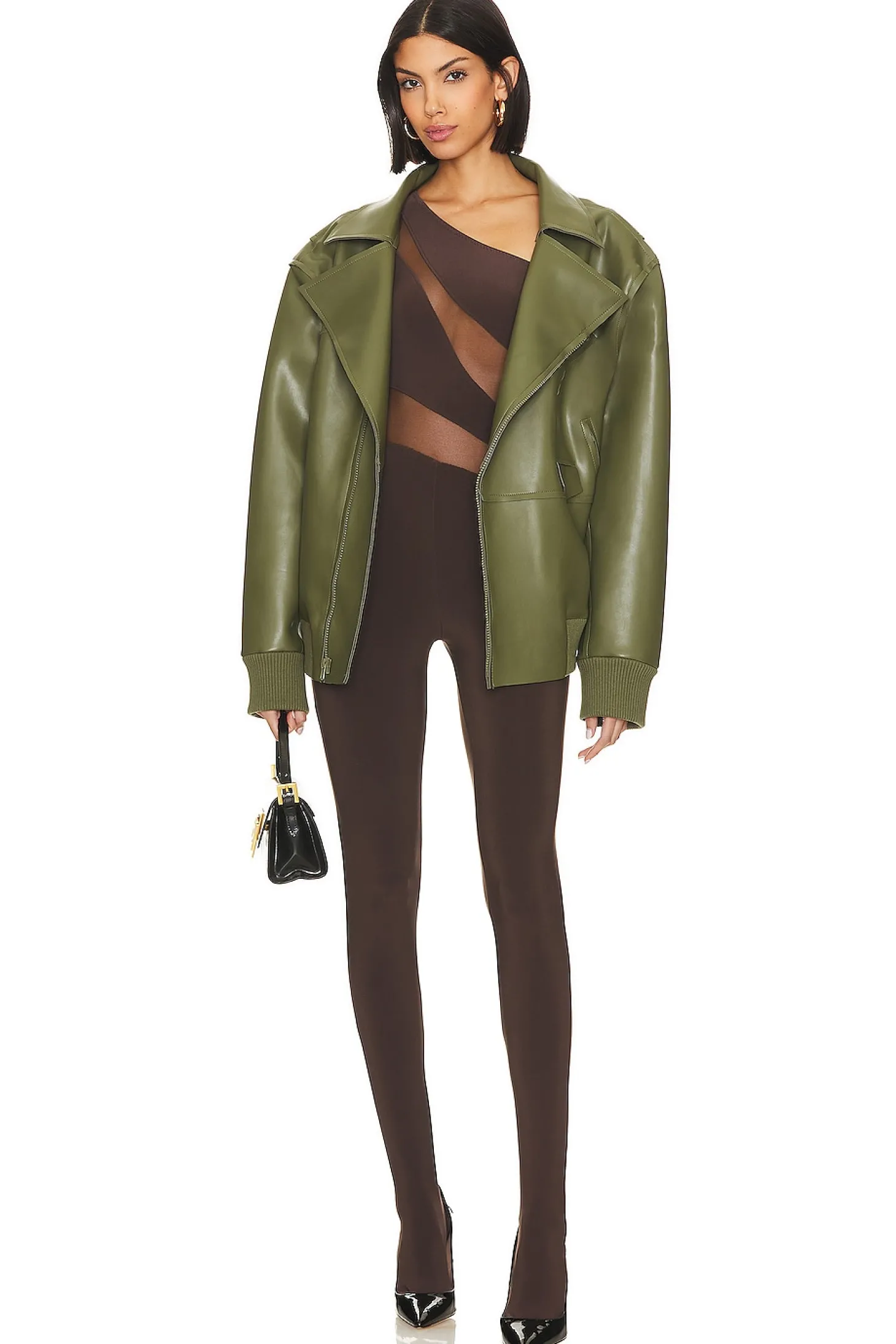 Snake Mesh Catsuit With Footsie